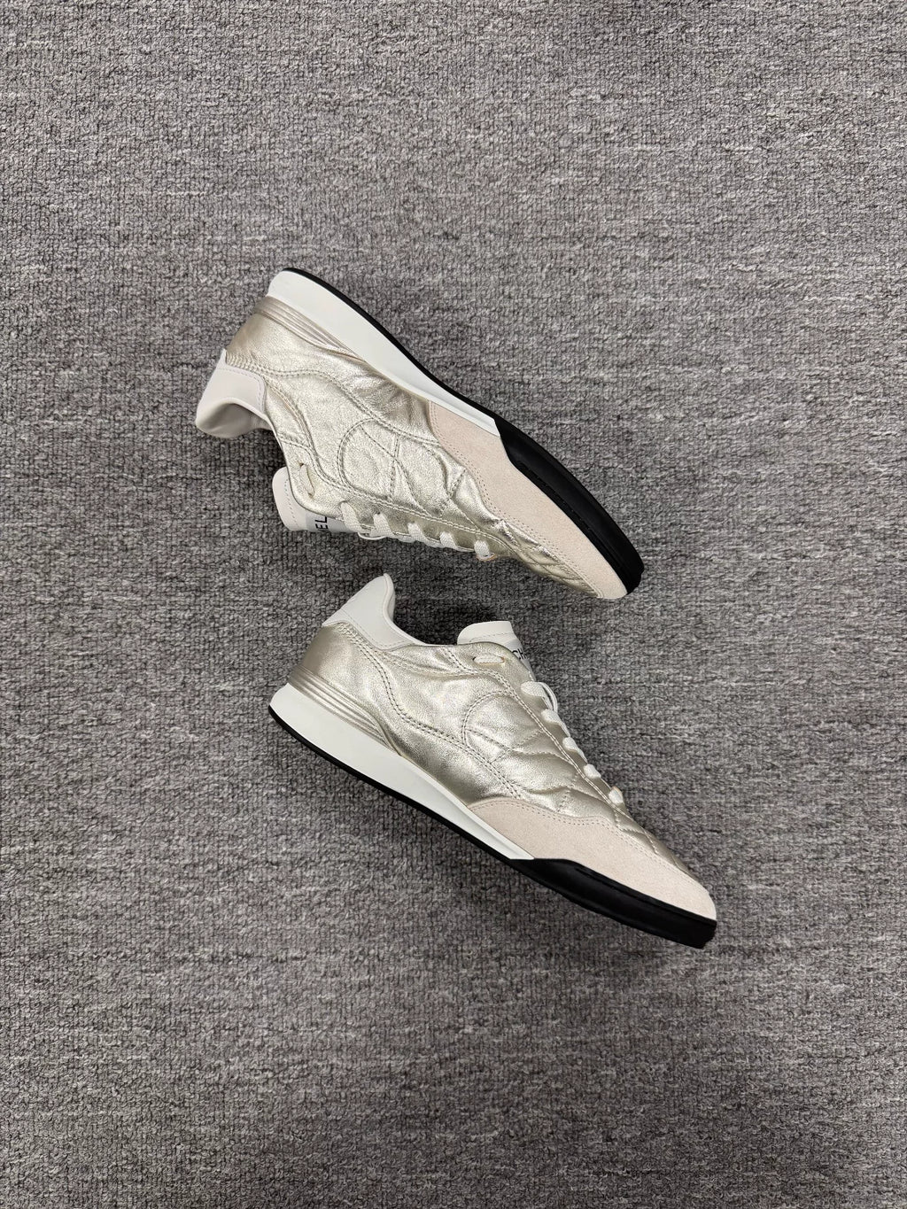 Chanel 25s Black Double C Logo German Army Trainers