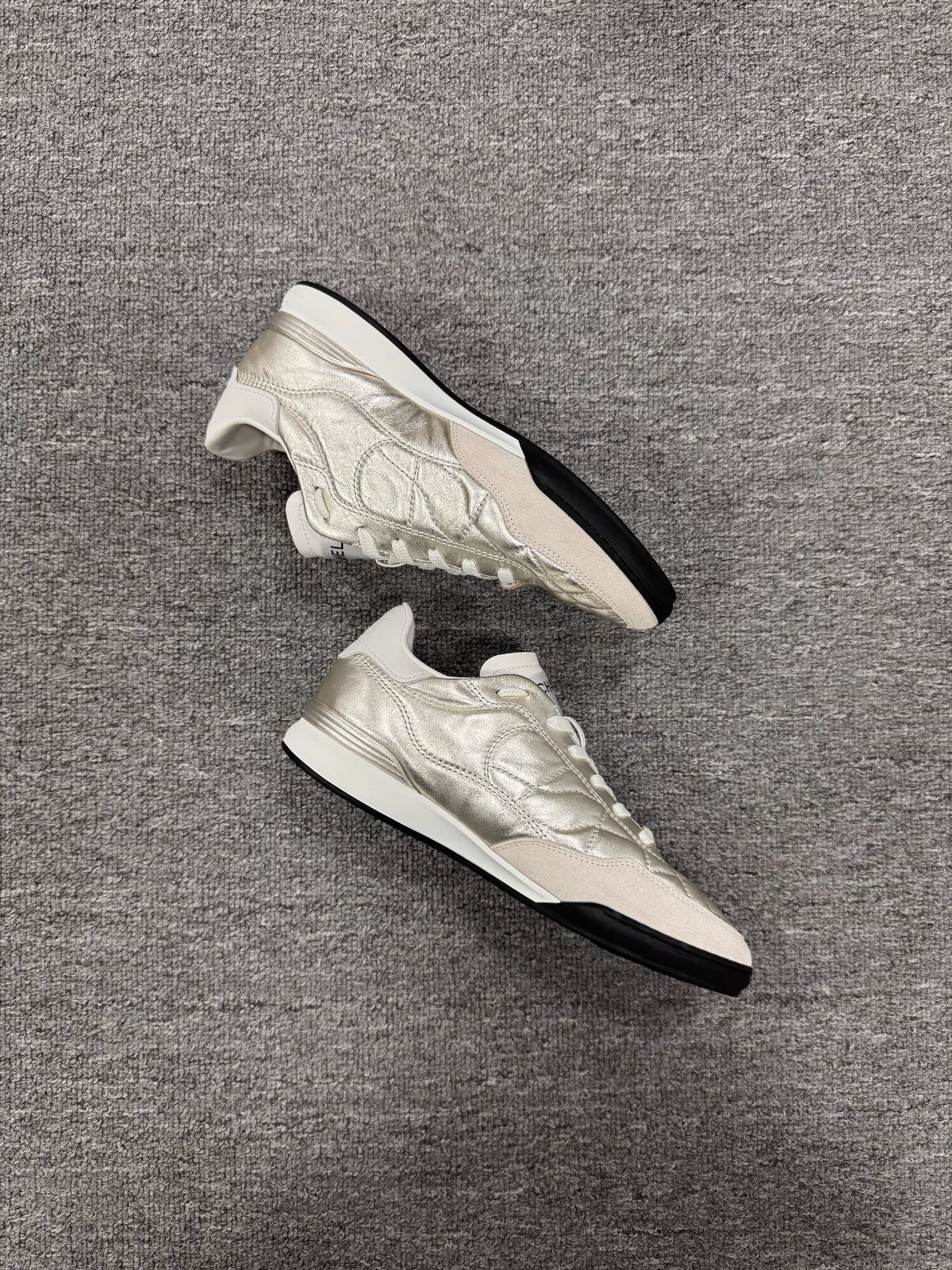 Chanel 25s Black Double C Logo German Army Trainers