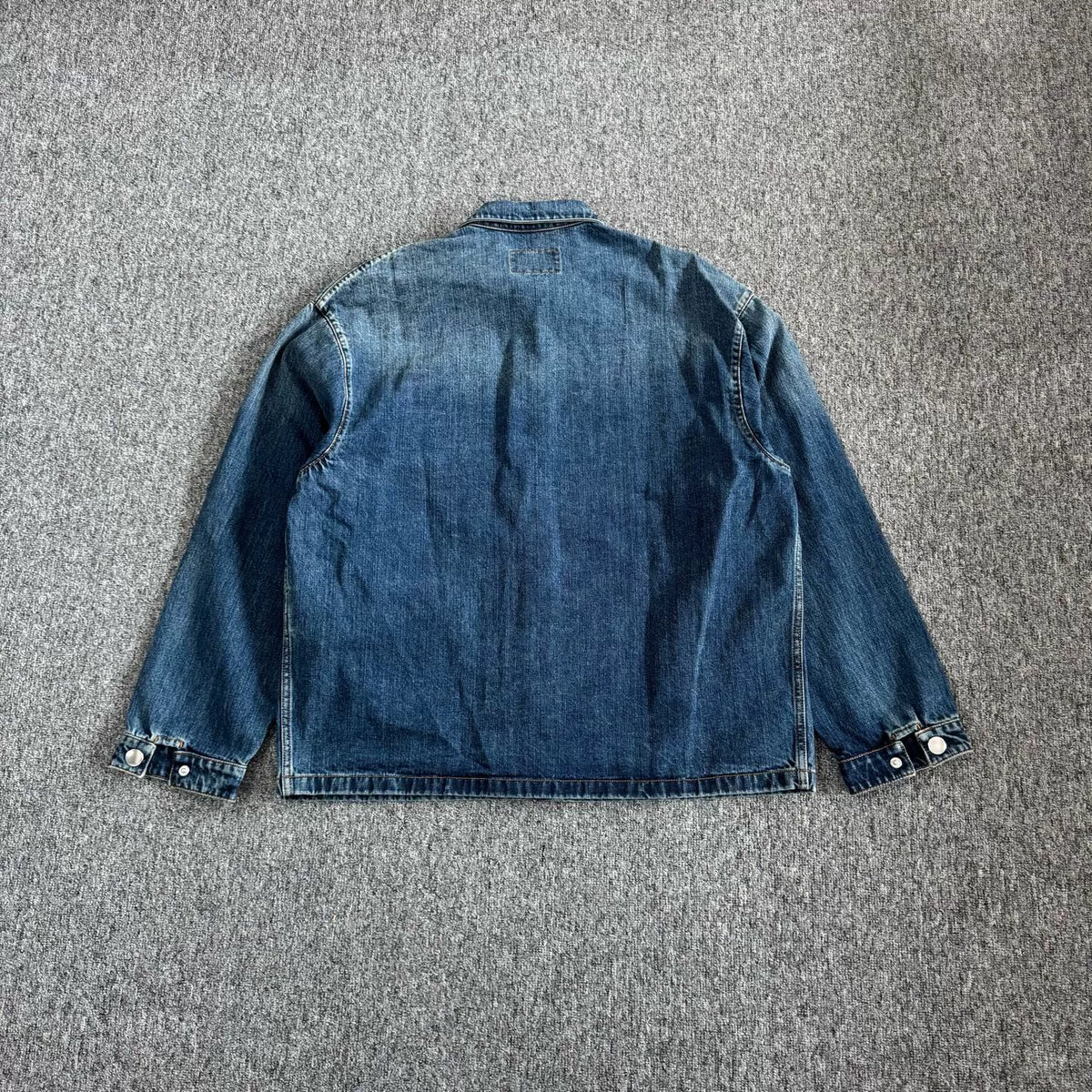 Prada Triangle Logo Pocket Denim Short Sleeve Shirt