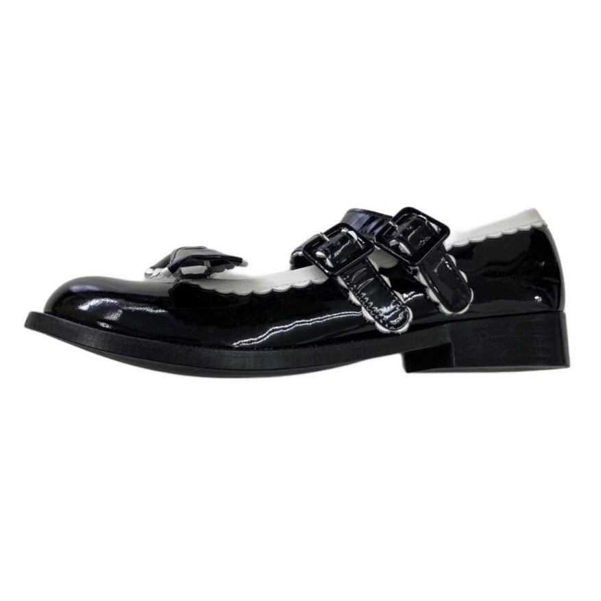 Comme des Garcons Runway Bow Mary Jane Leather Shoes