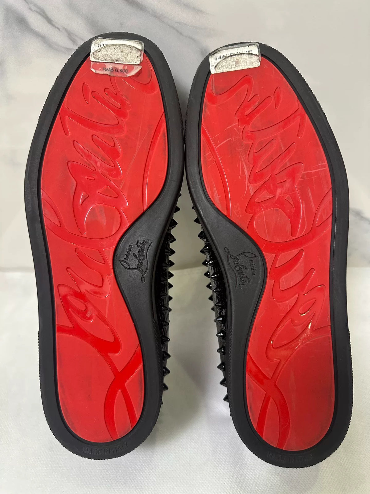 Christian Louboutin Black Pik Boat Loafers