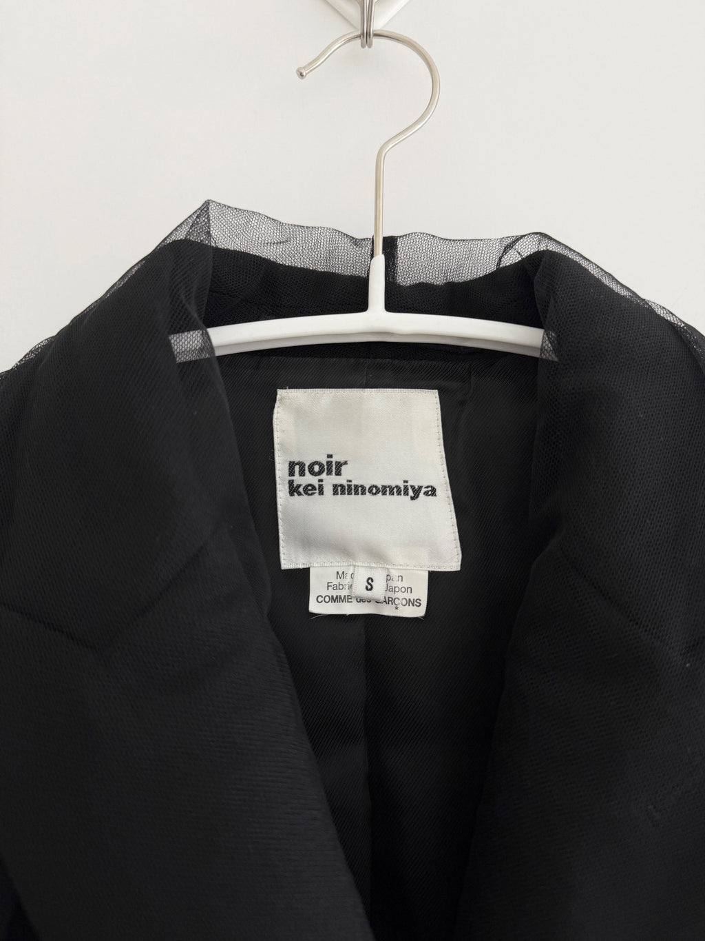 Noir Kei Ninomiya Mesh Panel FW18 Blazer - Devines