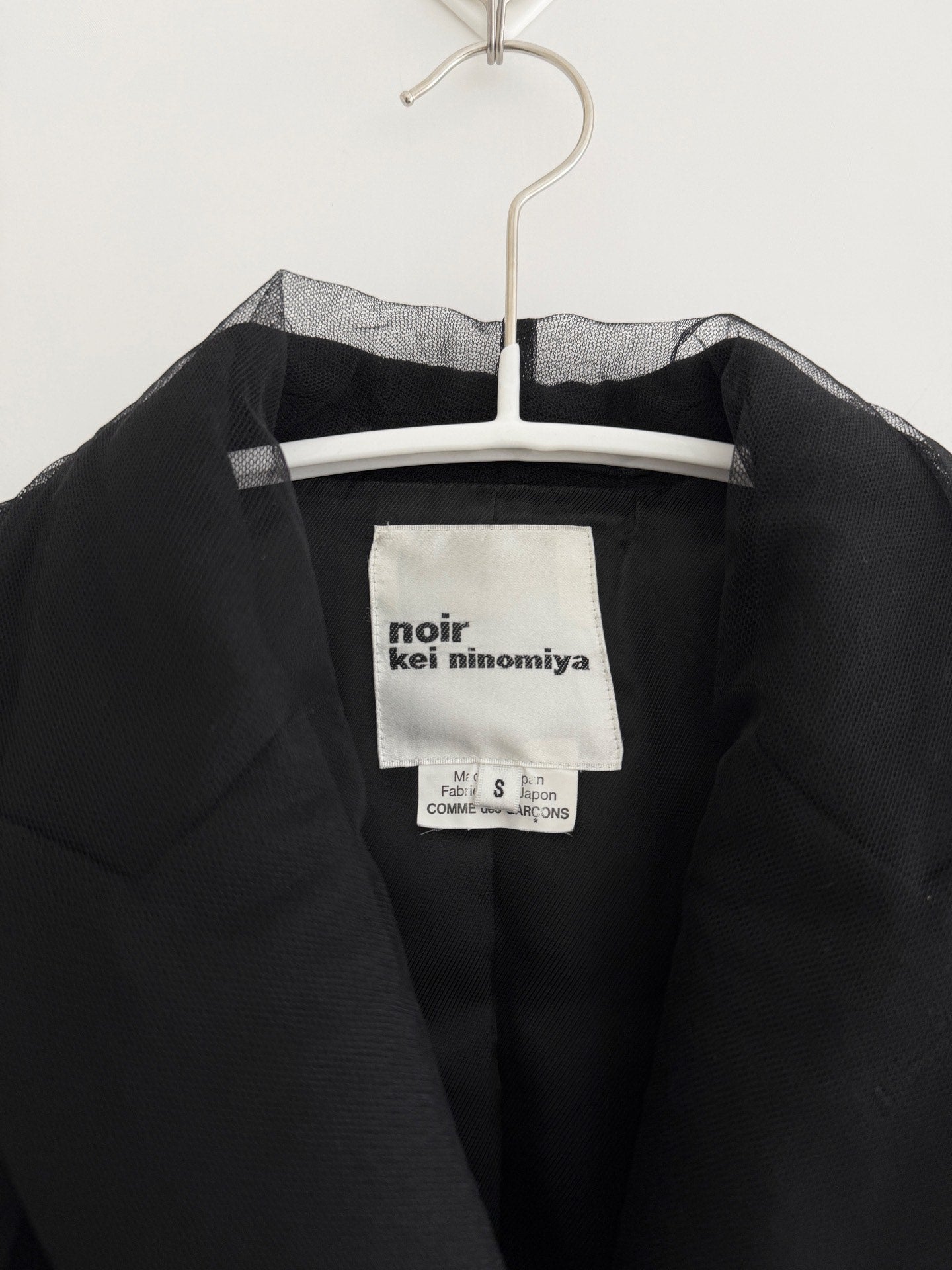 Noir Kei Ninomiya Mesh Panel FW18 Blazer - Devines