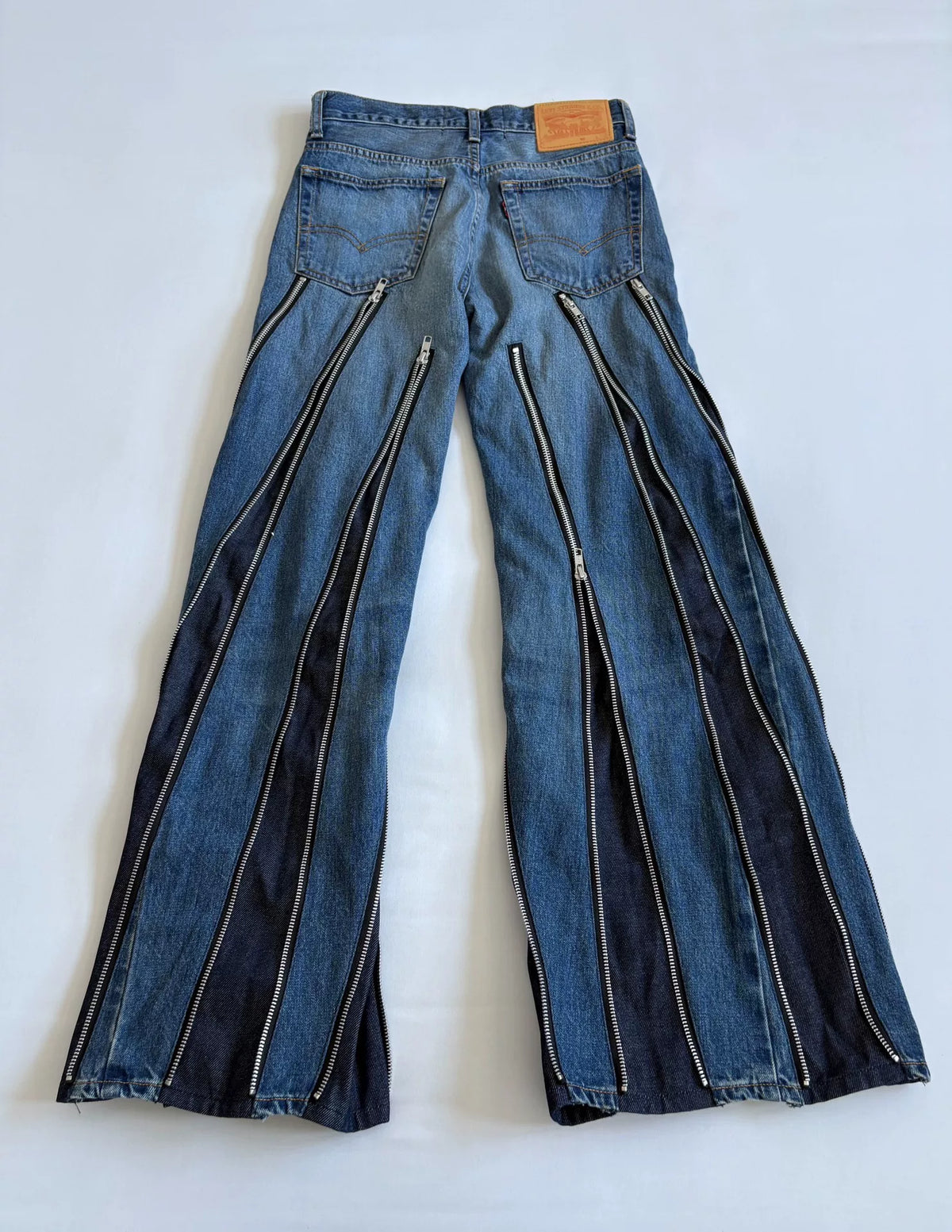 JUNYA WATANABE premium deconstructed irregular‑shape zipper denim pants