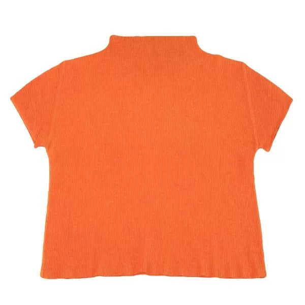 Issey Miyake Vintage Orange Pleated Top