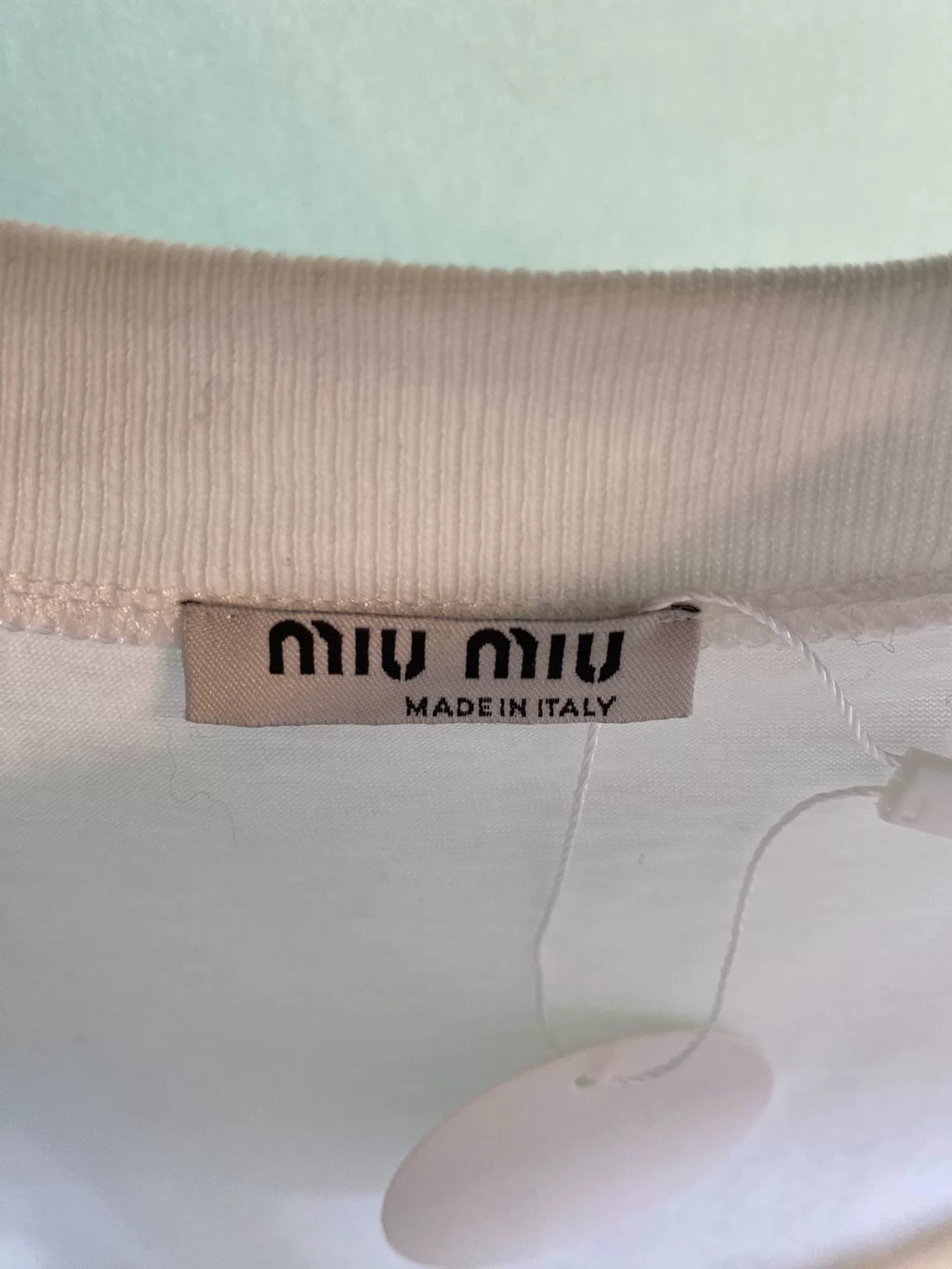 Miu Miu Letter Logo Short Sleeve T-Shirt