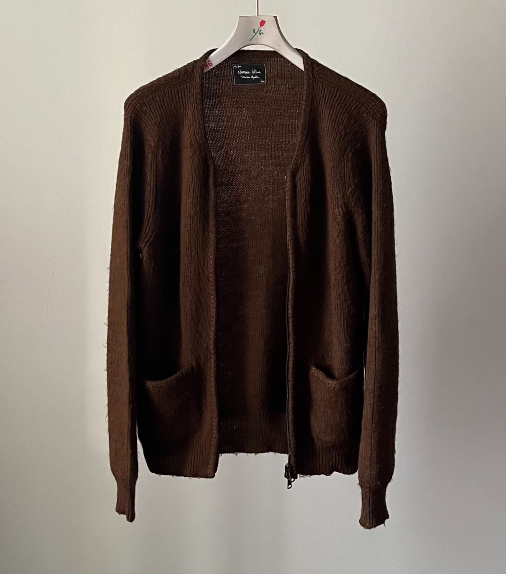 Number (N)ine 08AW River Phoenix Brown Cardigan