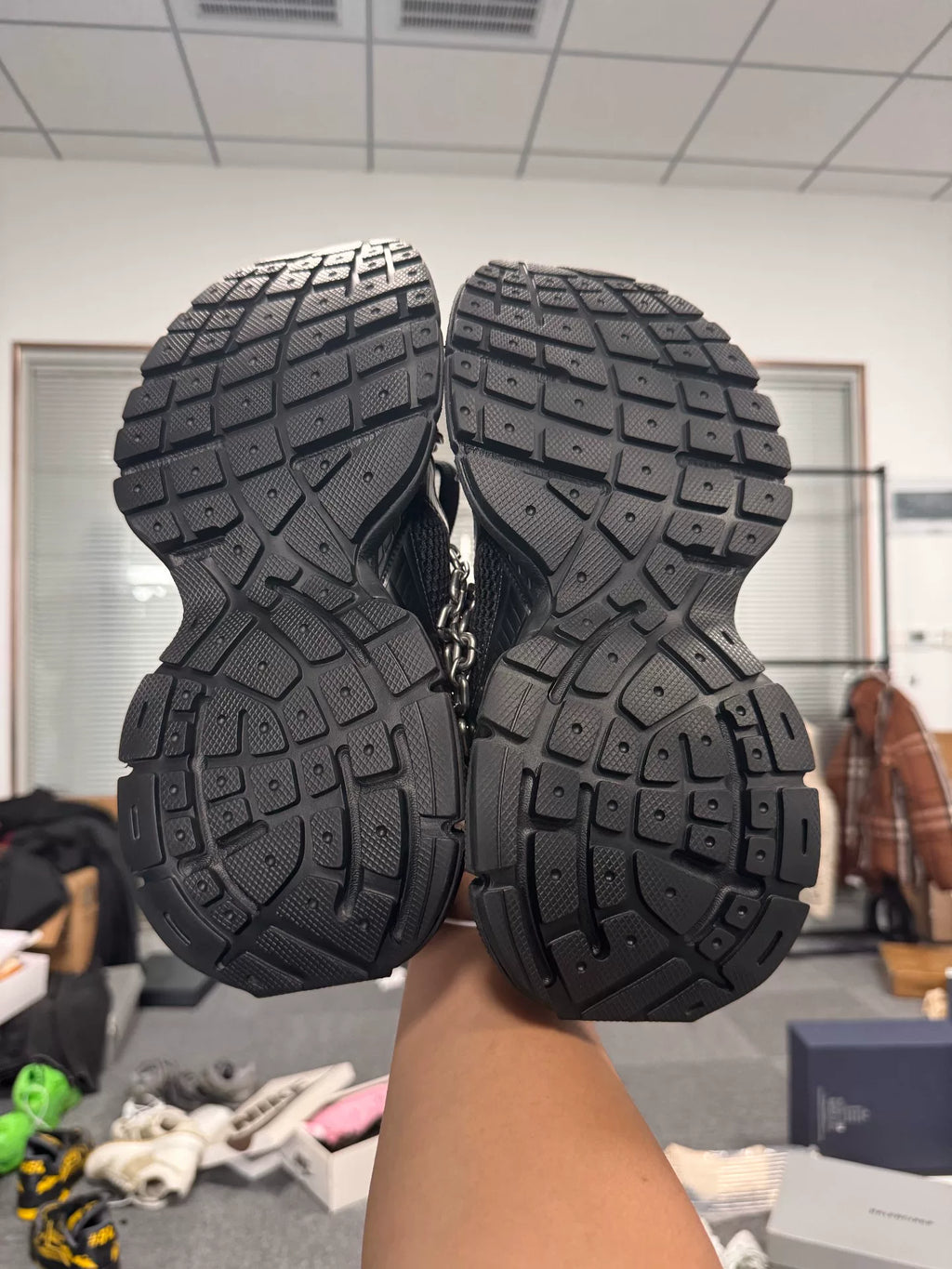 Balenciaga 3XL Black Chain Sneakers
