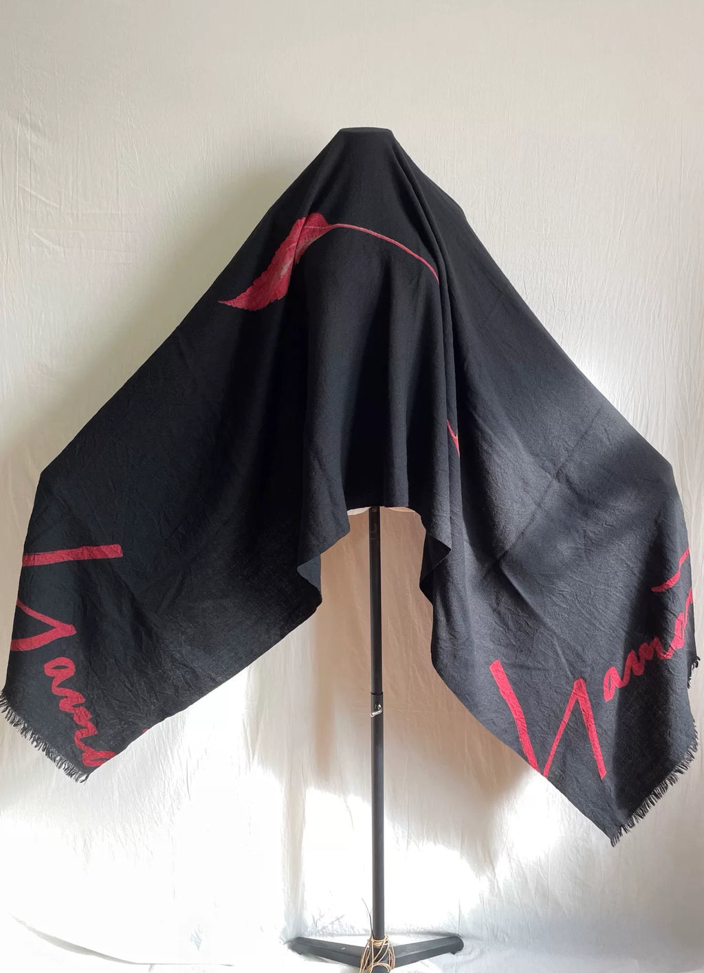 Yohji Yamamoto Red Leaf Signature Scarf