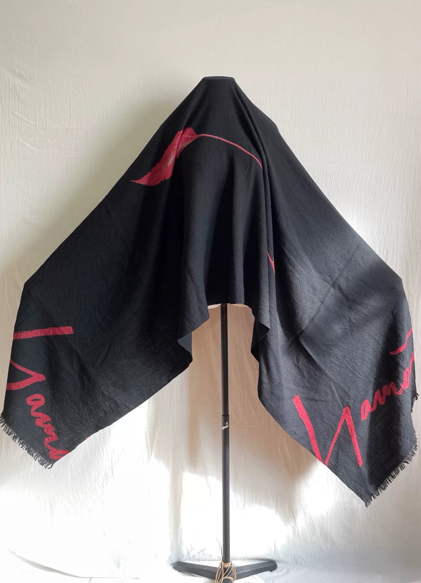 Yohji Yamamoto Red Leaf Signature Scarf