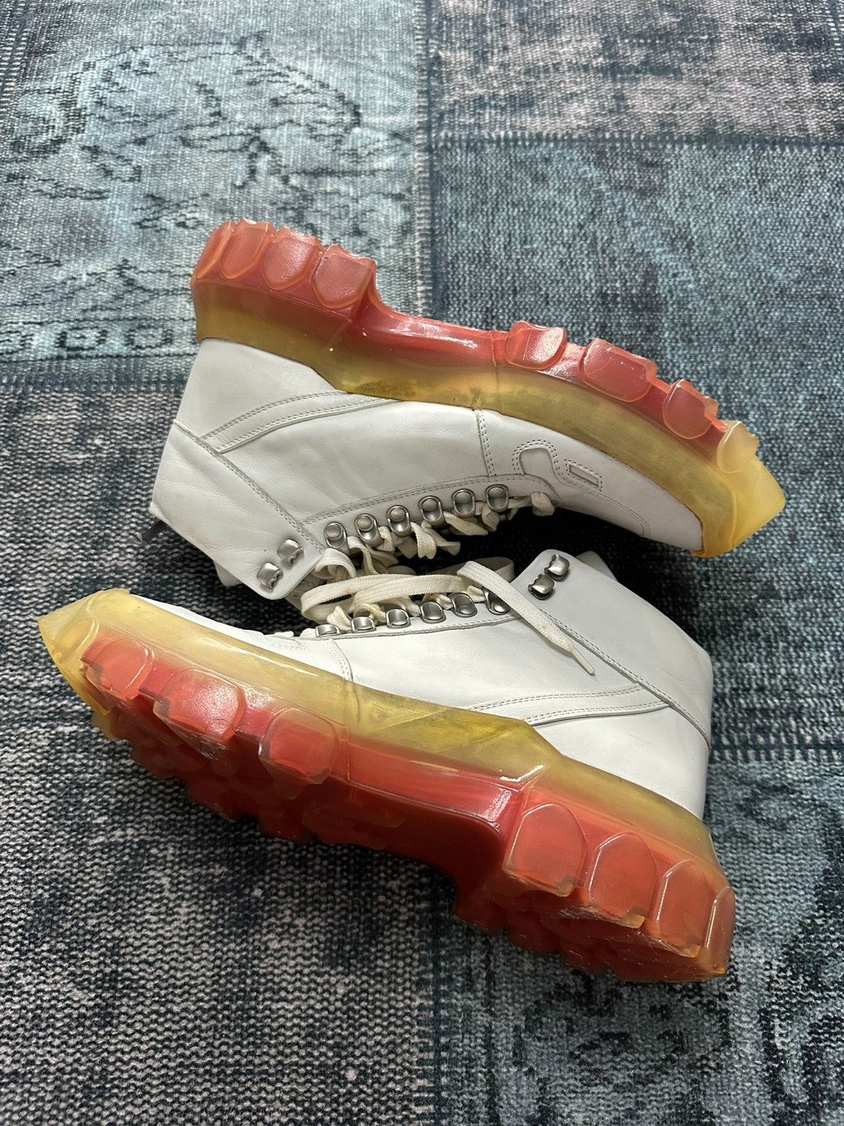 Rick Owens colorful gradient octopus sole boots
