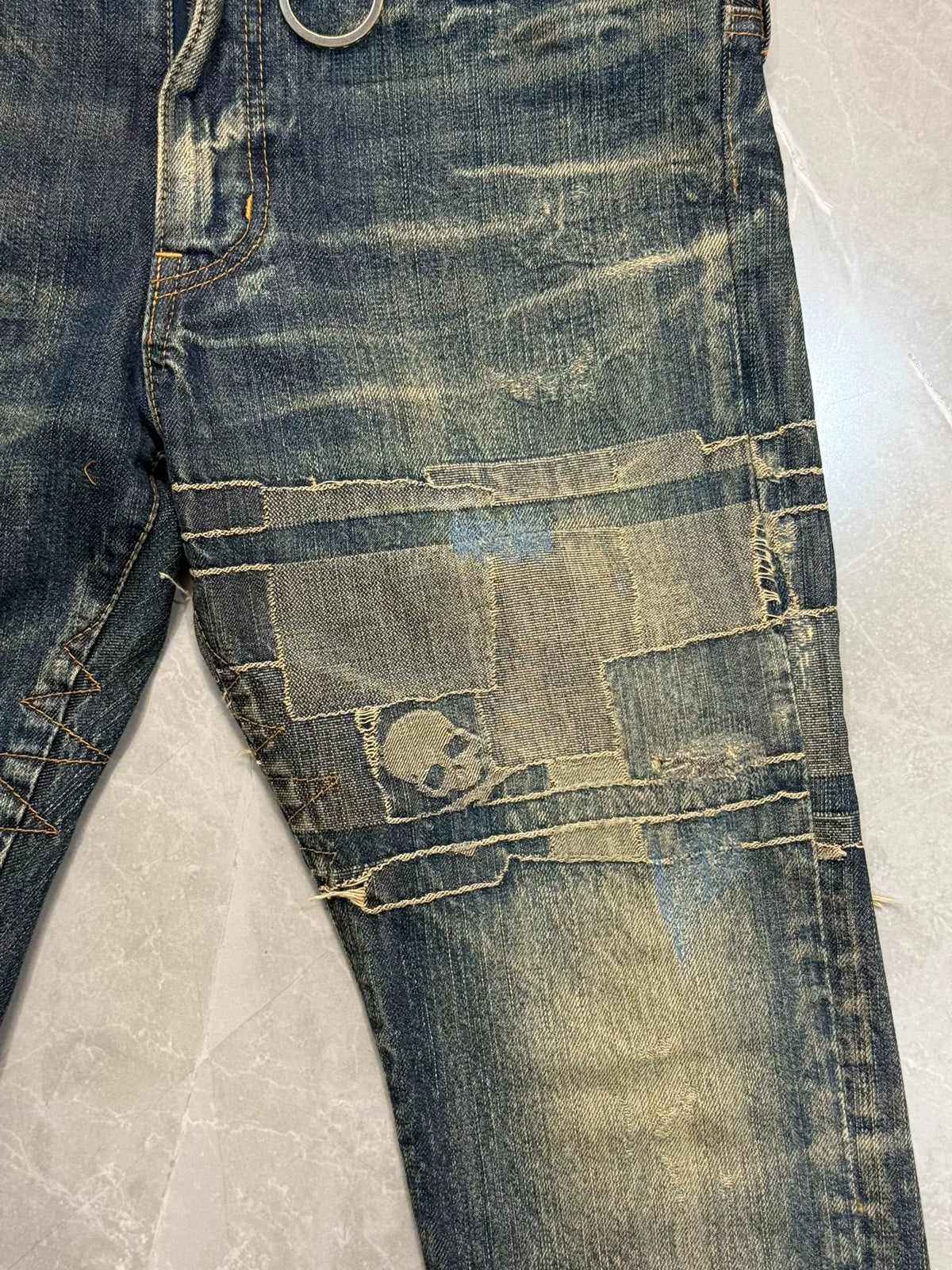 mastermind Japan SS06 Skull Patch Denim Jeans