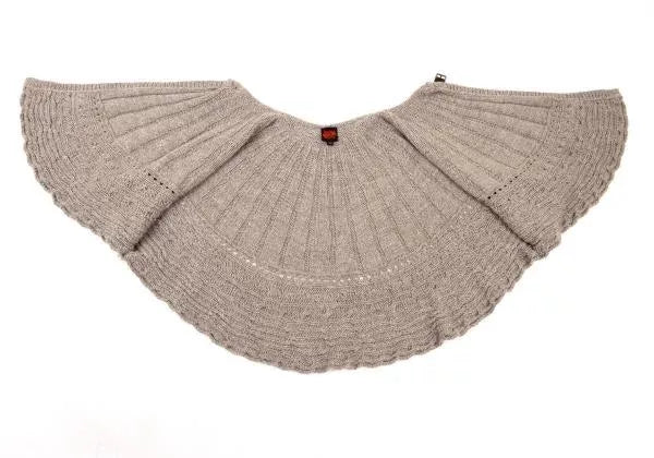 Jean Paul Gaultier Vintage Beige Patterned Knit Cape