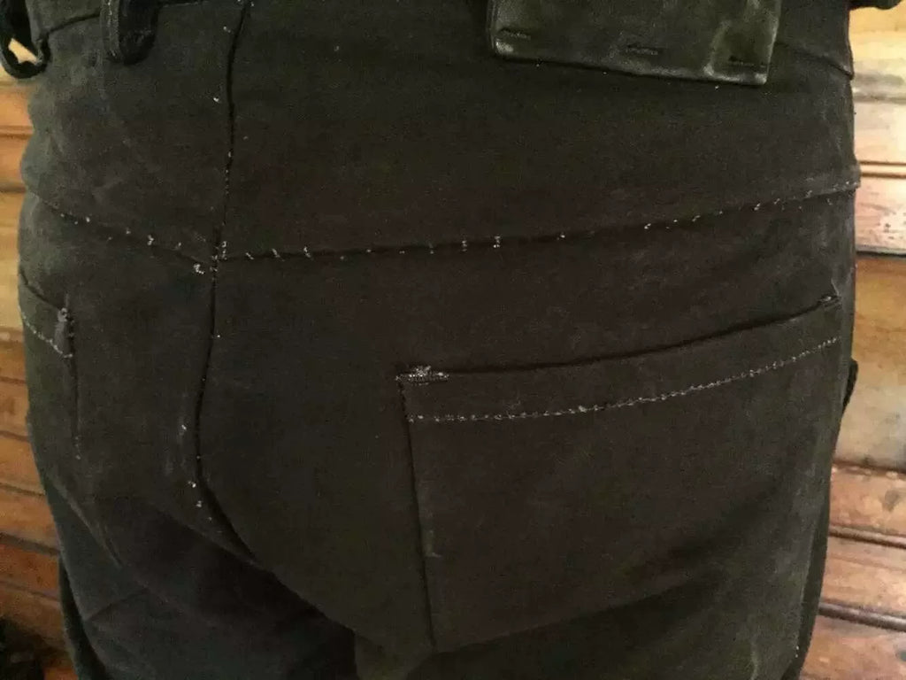 layer-0 Black Canvas 5p Distressed Cotton Trousers