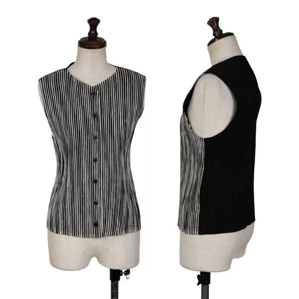 Issey Miyake Vintage Striped Pleated Vest