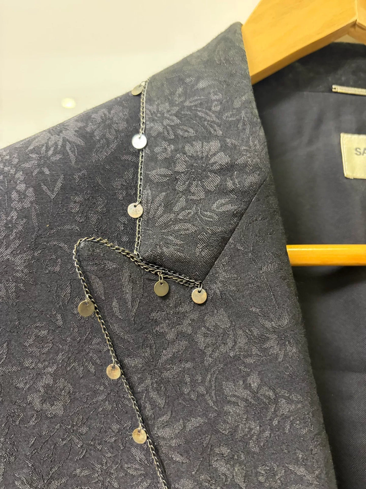 Saint Laurent Jacquard Scale Blazer