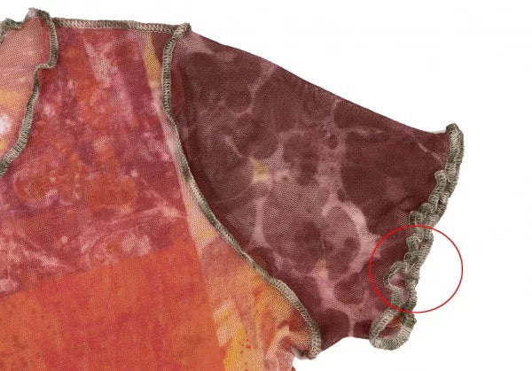 Jean Paul Gaultier Vintage Orange Floral Mesh Top