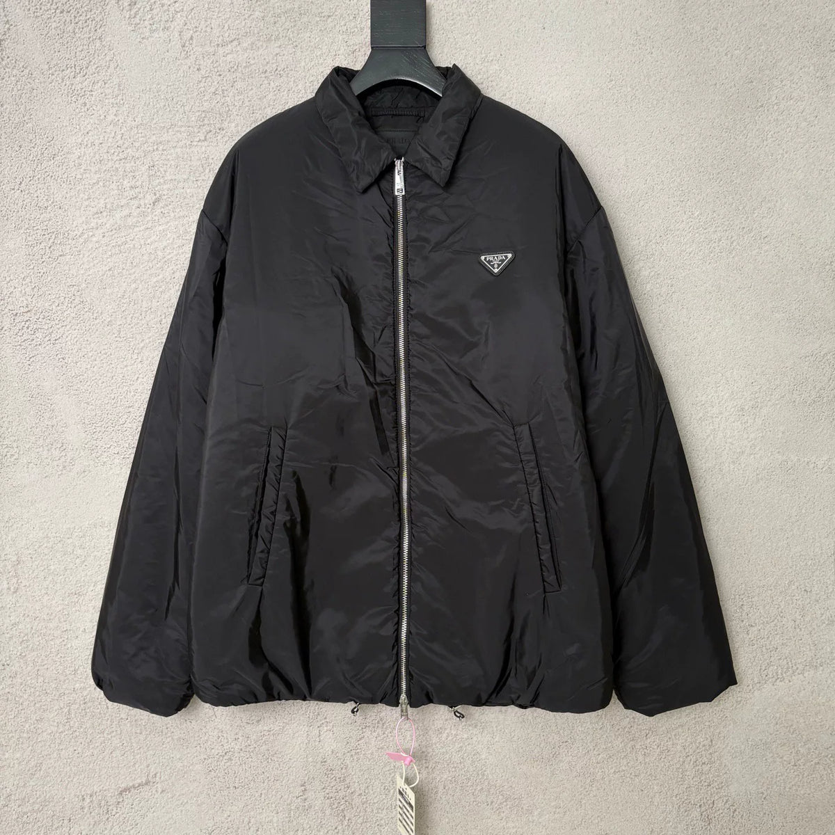 Prada Black Triangle Logo Re-Nylon Jacket