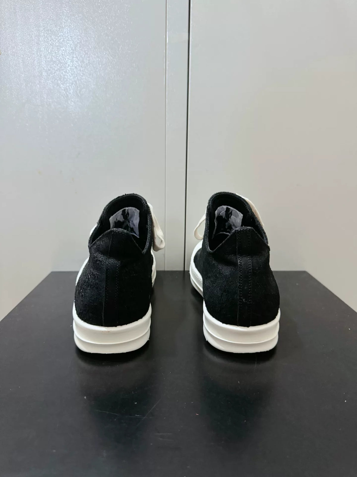 Rick Owens Black Suede Large Converse Sneakers