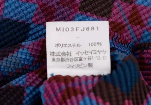 Issey Miyake Vintage Purple Floral Pleated Top