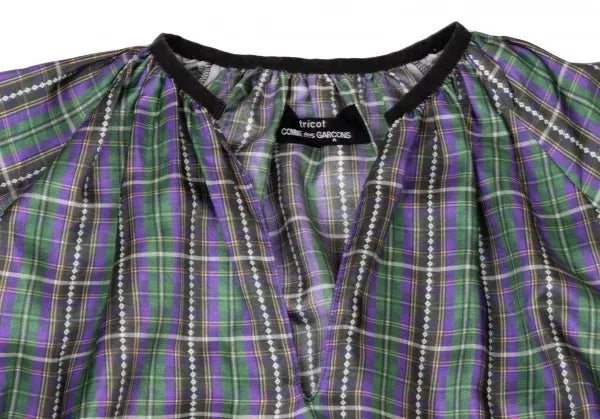 COMME des GARCONS Vintage Grey Plaid Top