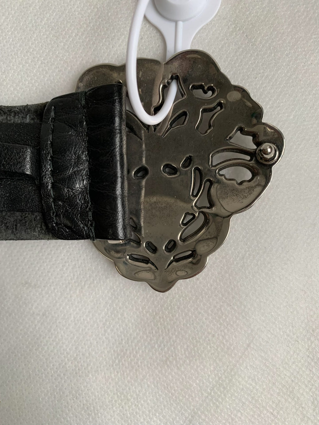 Gucci Shield Buffalo Leather Belt