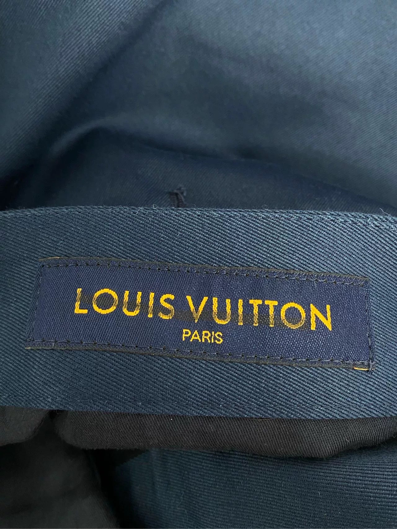 Louis Vuitton Dark Blue Straight-Leg Twill Casual Pants