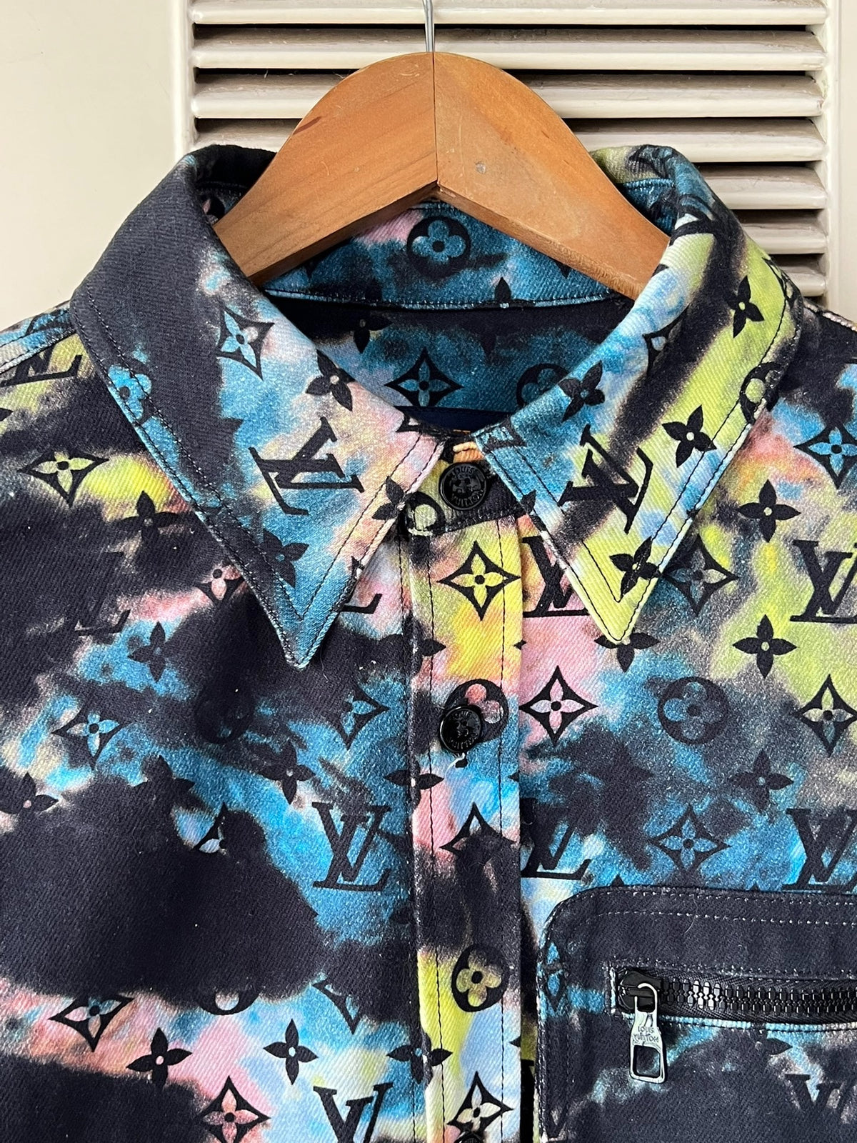 Louis Vuitton Iridescent Laser Monogram Denim Shirt