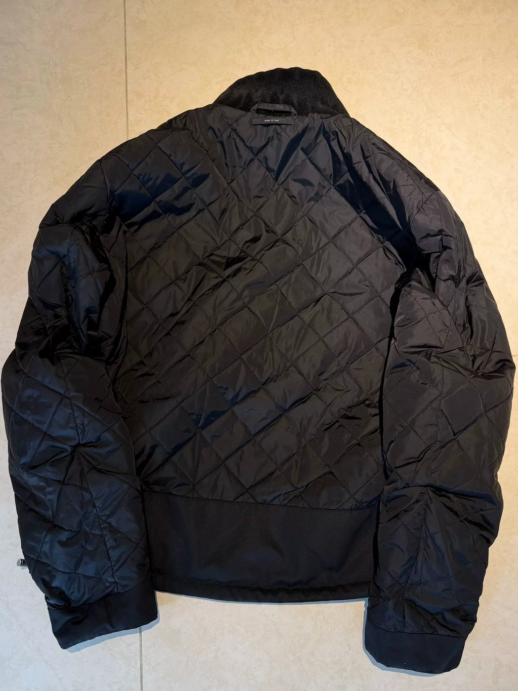 Gucci Black Corduroy Collar Reversible Jacket