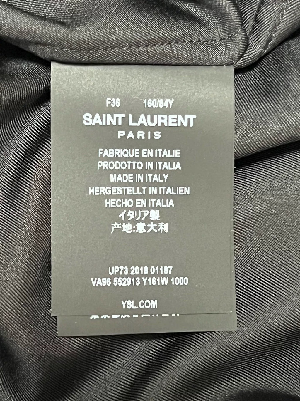 Saint Laurent Black Baseball Jacket