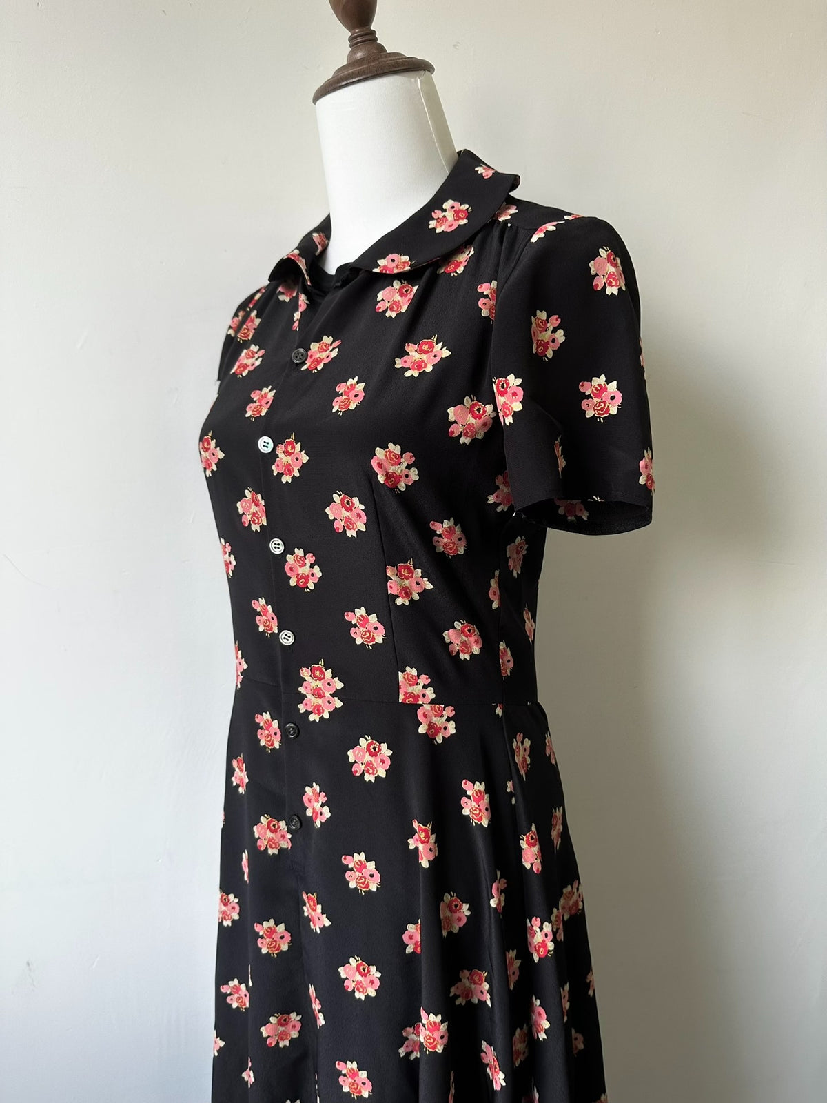 Runway Floral Asymmetric Drape Dress