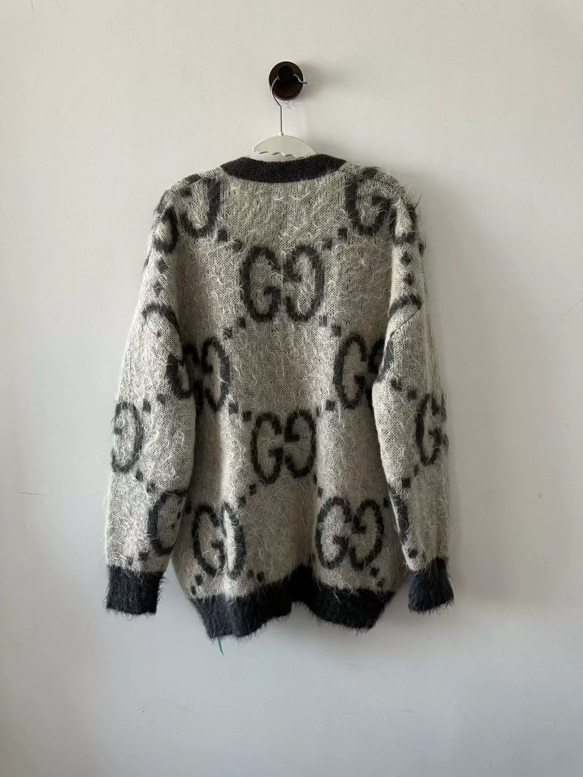 Gucci All-Over Print Mohair Cardigan