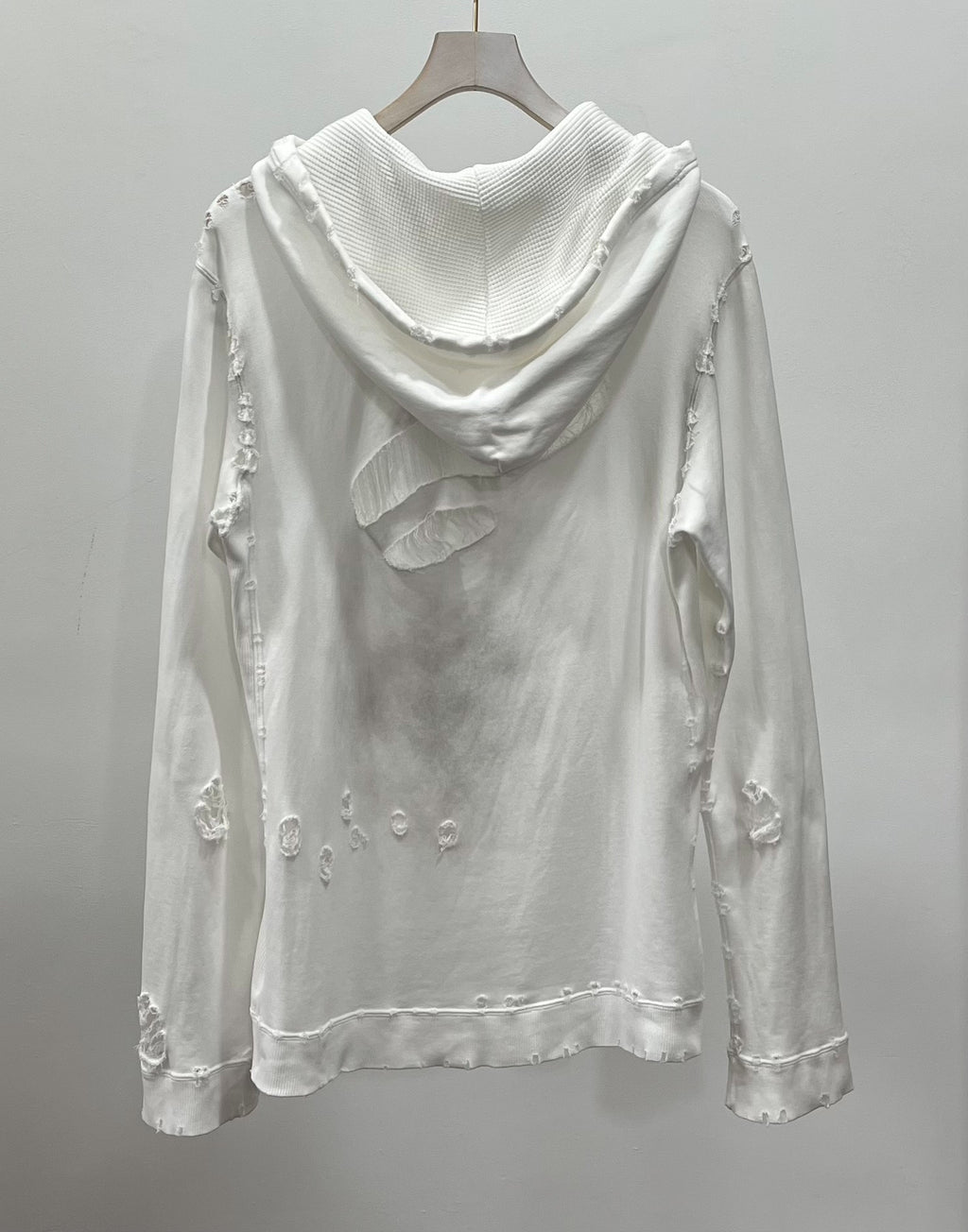 Number (N)ine 02SS "The Modern Age" Distressed Ink Stain Long Hoodie