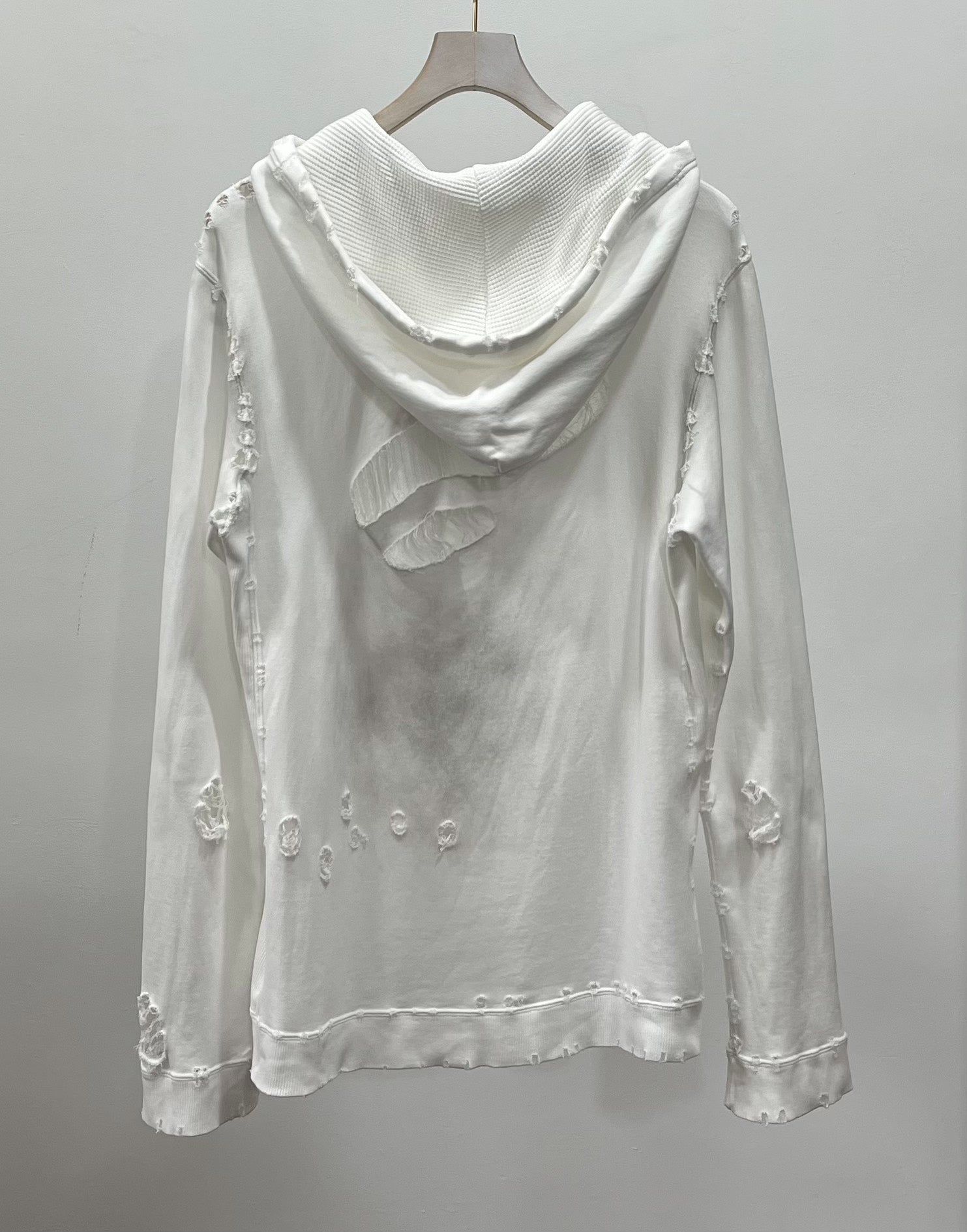 Number (N)ine 02SS "The Modern Age" Distressed Ink Stain Long Hoodie