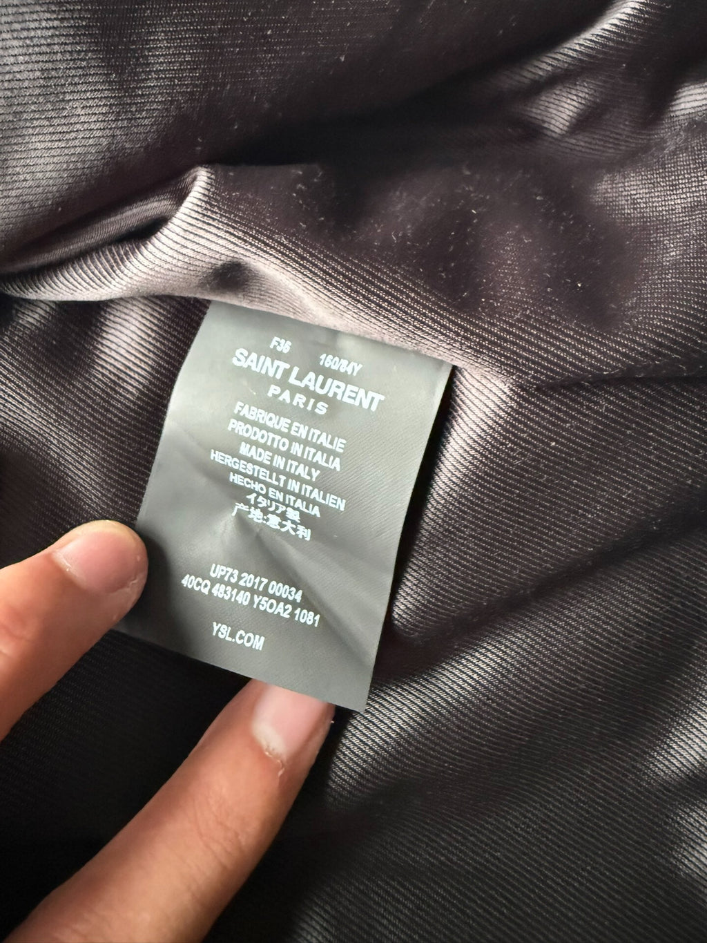 Saint Laurent 17FW Star-Studded Lambskin Biker Jacket by Anthony Vaccarello