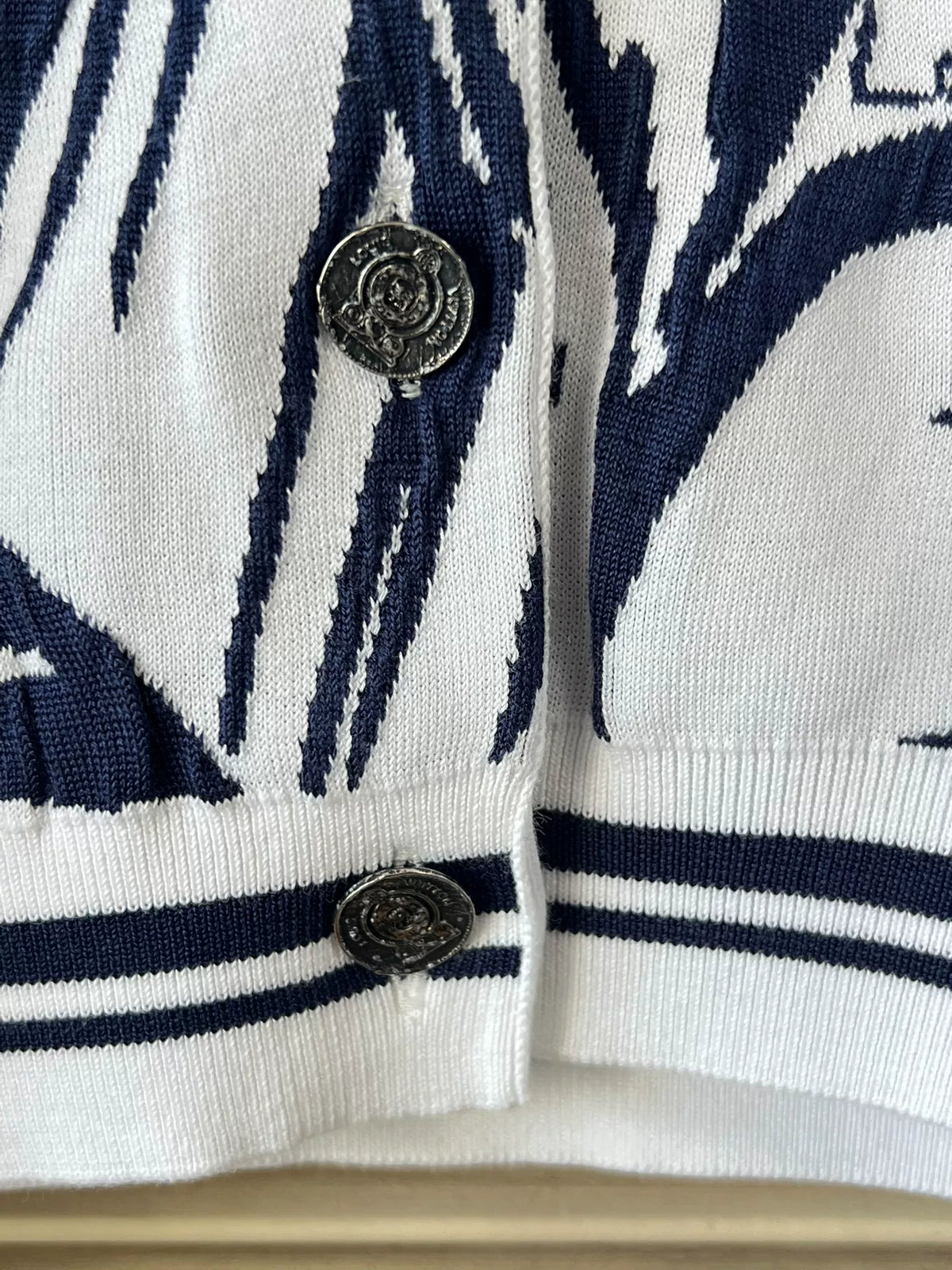 Louis Vuitton Knit Blue Botanical Cardigan