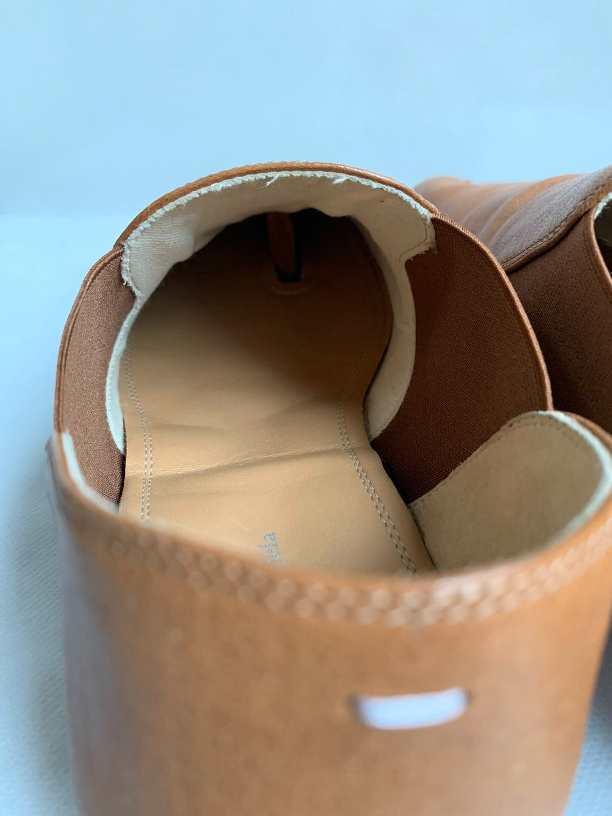MM6 Maison Margiela Brown Tabi Leather Loafers