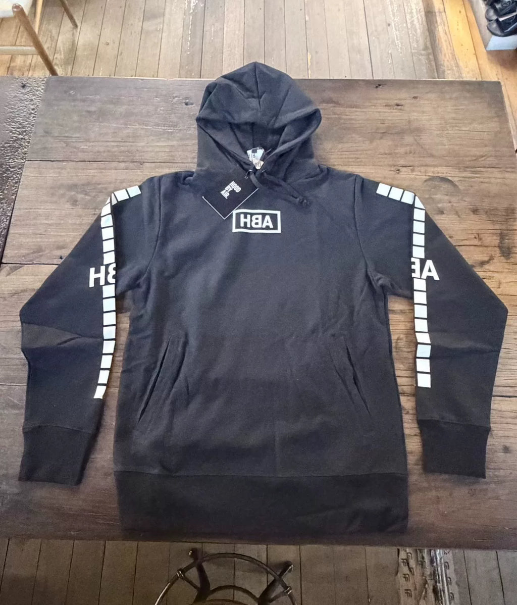 HBA Hood By Air FW15 Black Detroit Print Hooded Sweatshirt
