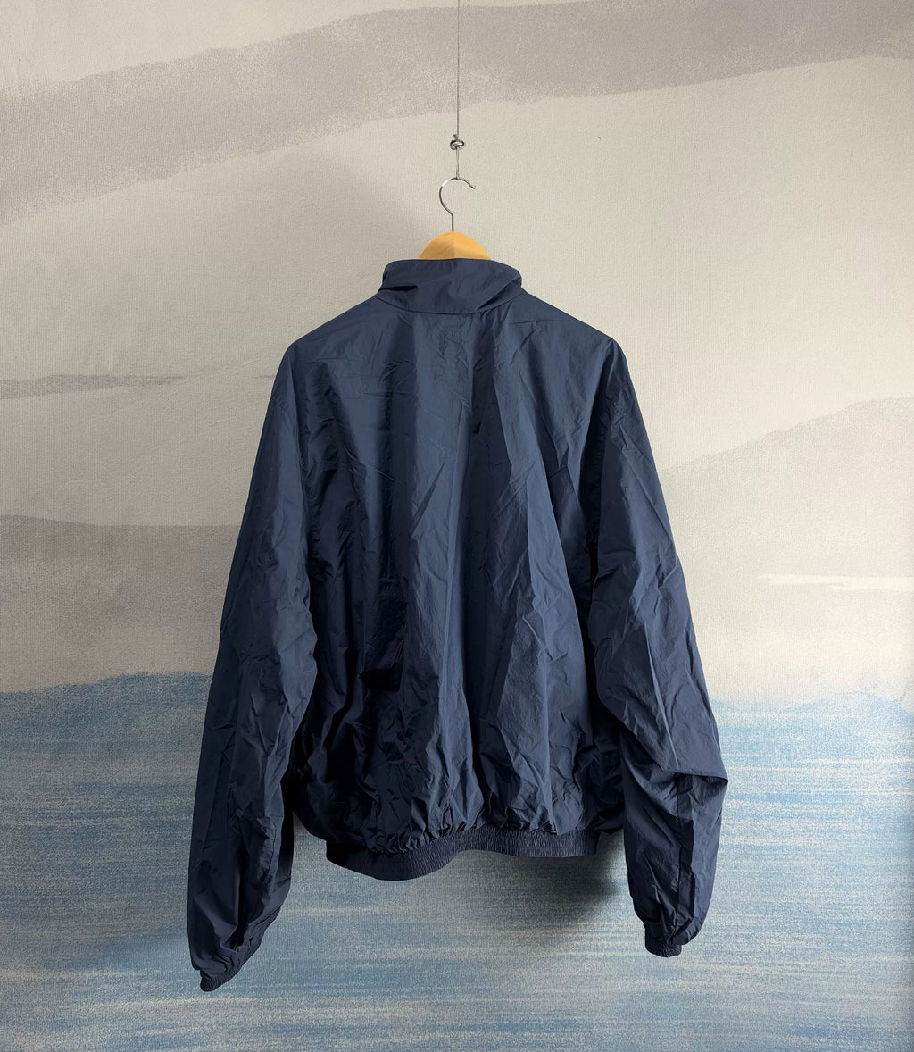 Balenciaga FW24 Navy Blue Letter Embroidered Jacket