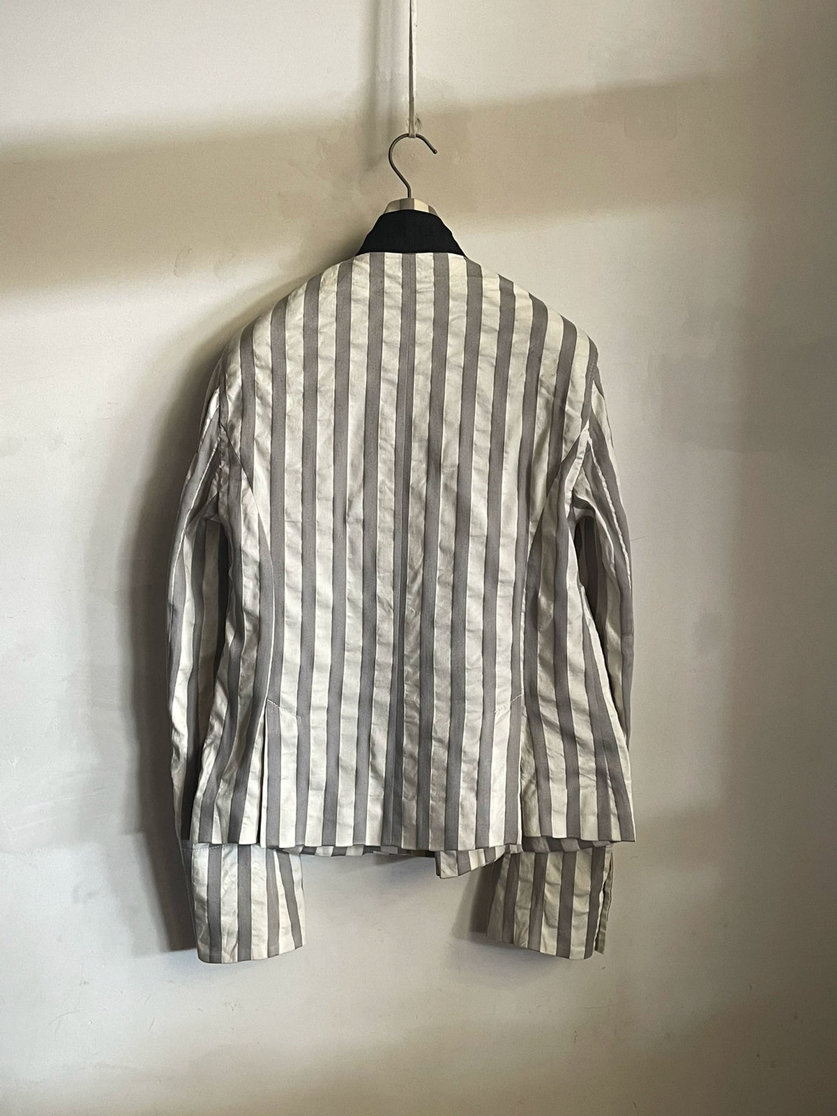 Ann Demeulemeester Striped Cotton Nylon Blazer