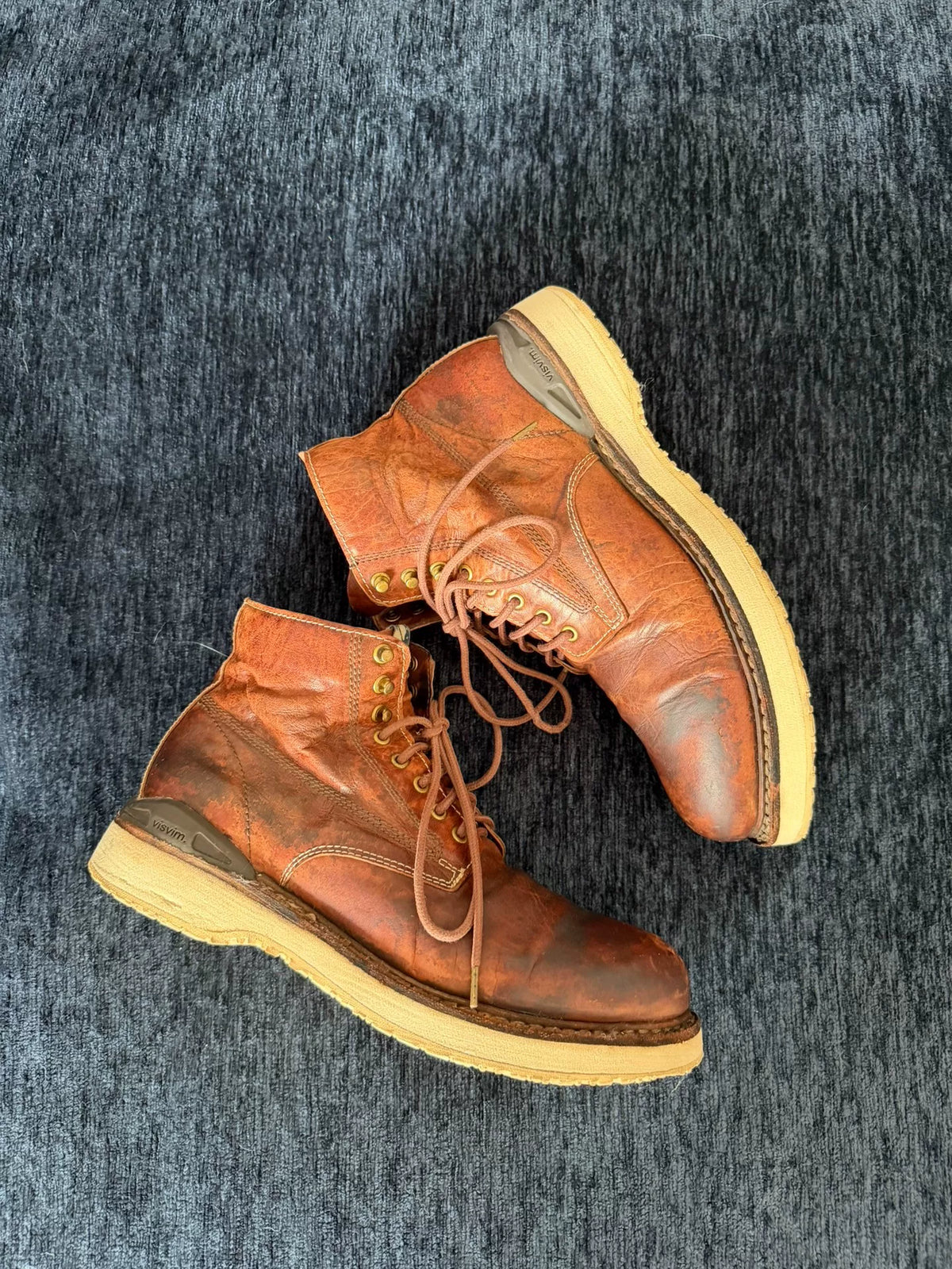 visvim SS14 Virgil ICT M10 Mud-Dyed Kangaroo Leather Double Stitch Boots