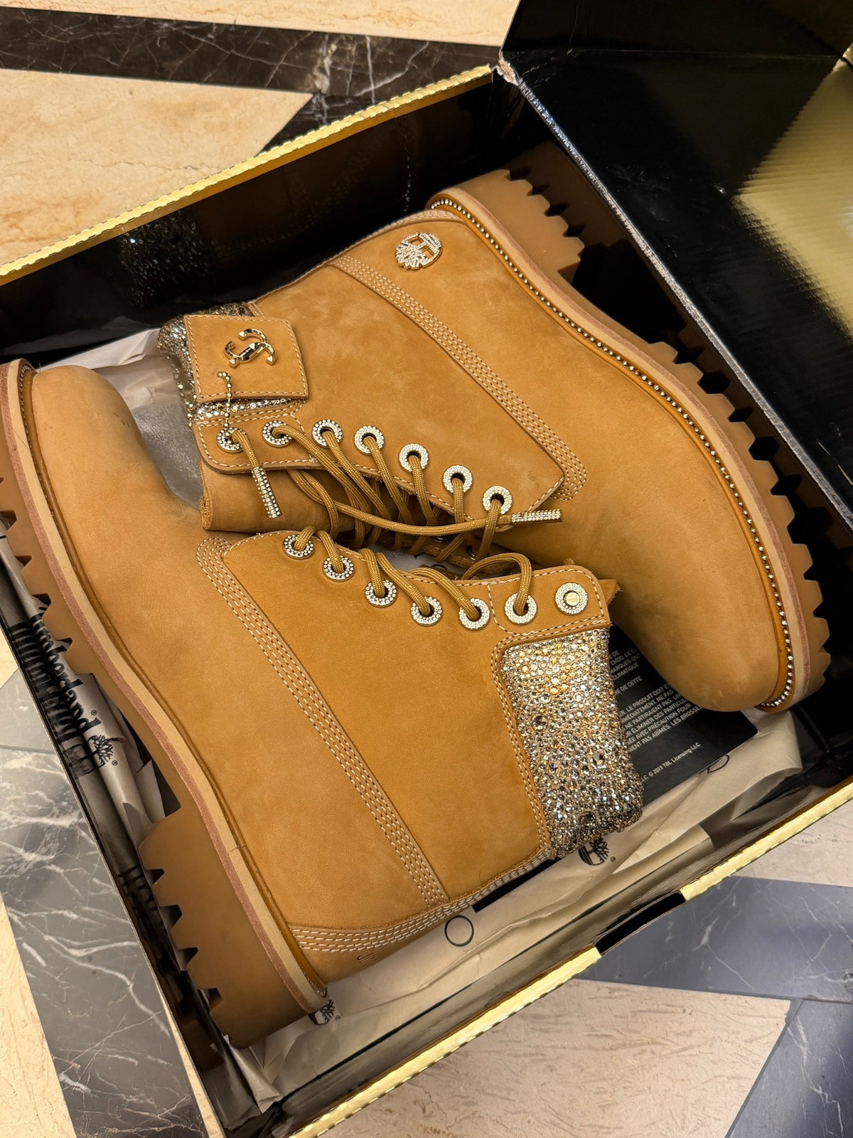 Jimmy Choo Timberland Yellow Boots