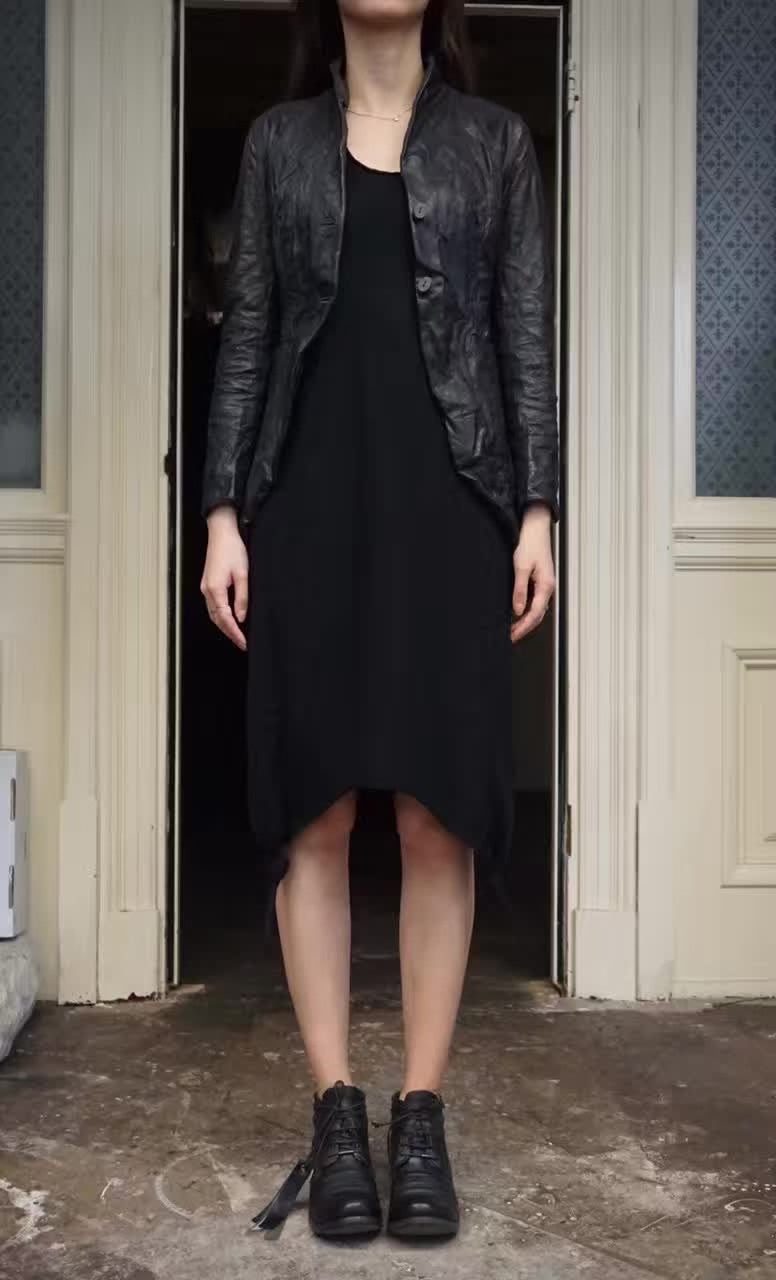 Layer-0 Black H Tait Matte Calfskin Jacket