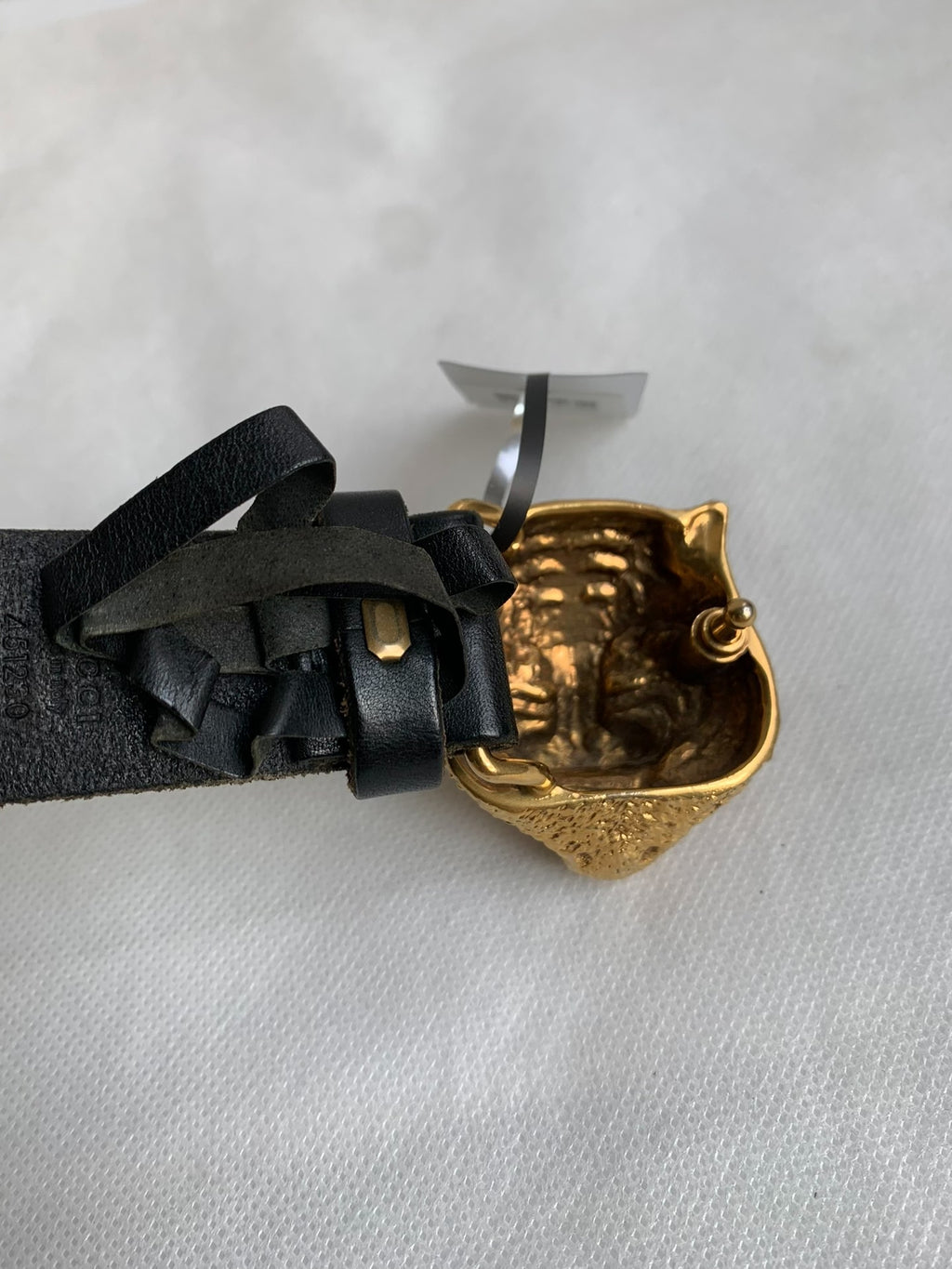 Gucci Black Tiger Head Buckle Belt