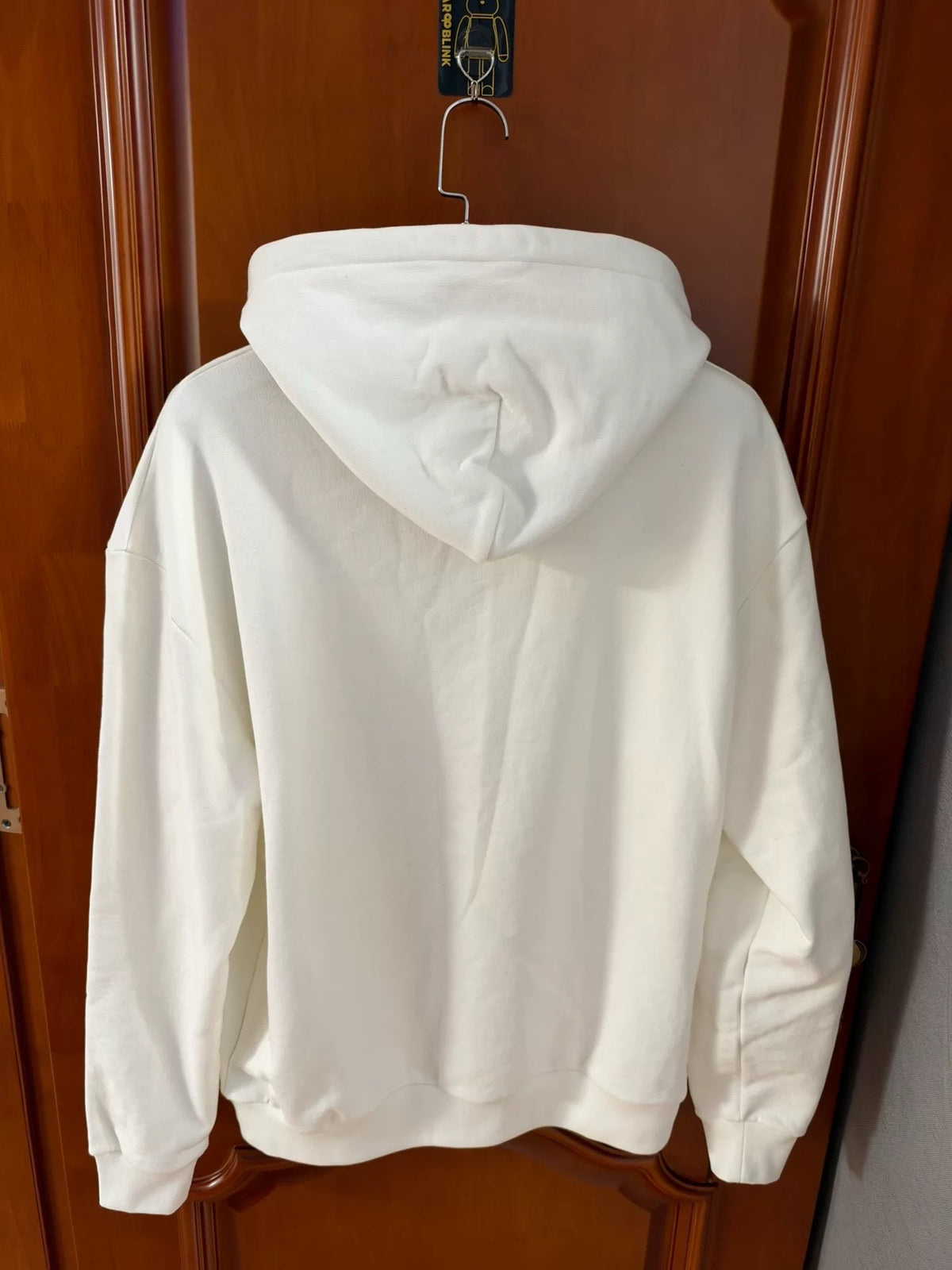 Louis Vuitton White Rhinestone Drawstring Hooded Sweater