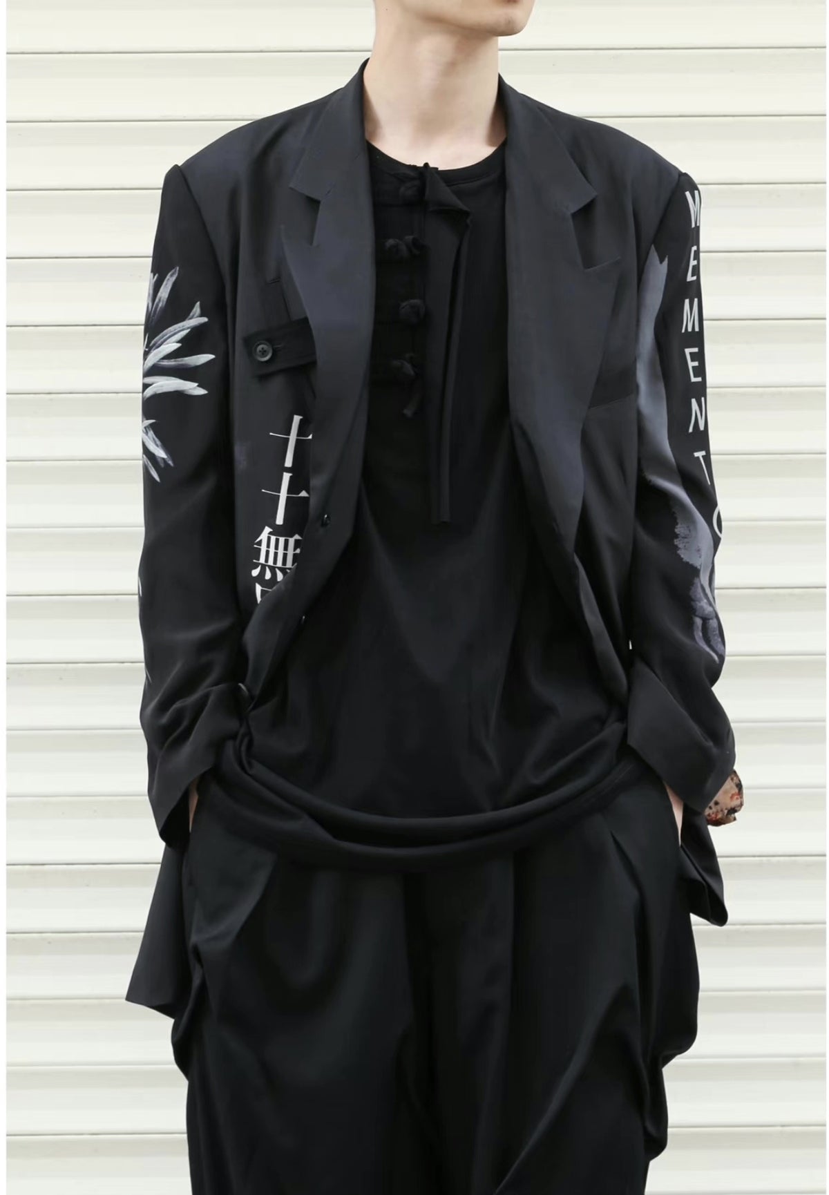 Yohji Yamamoto 23SS "Ten Endless Ephemeral Flower Hand-in-Hand" Silk Suit