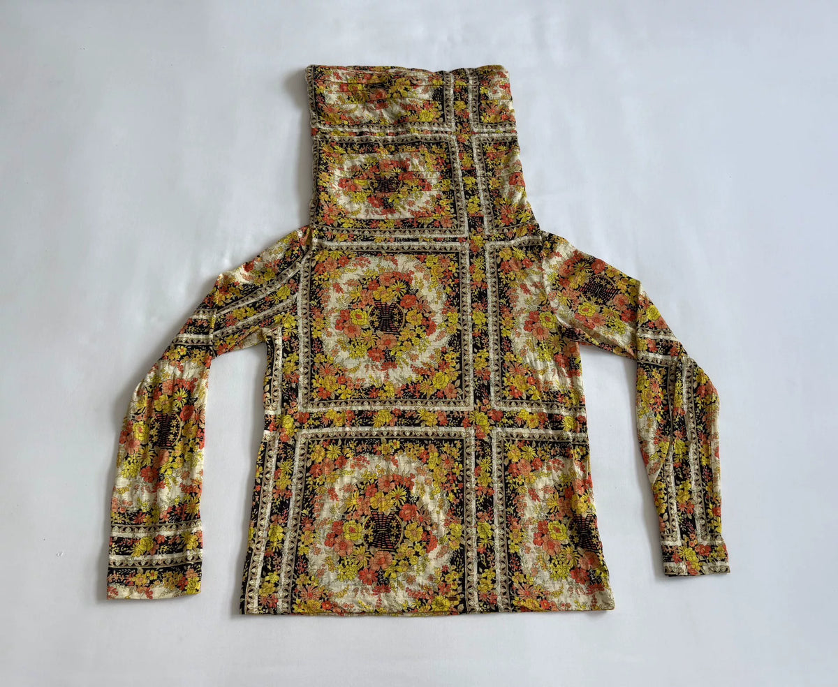 Junya Watanabe Asymmetric Deconstructed Panel All-Over Print Vintage Top