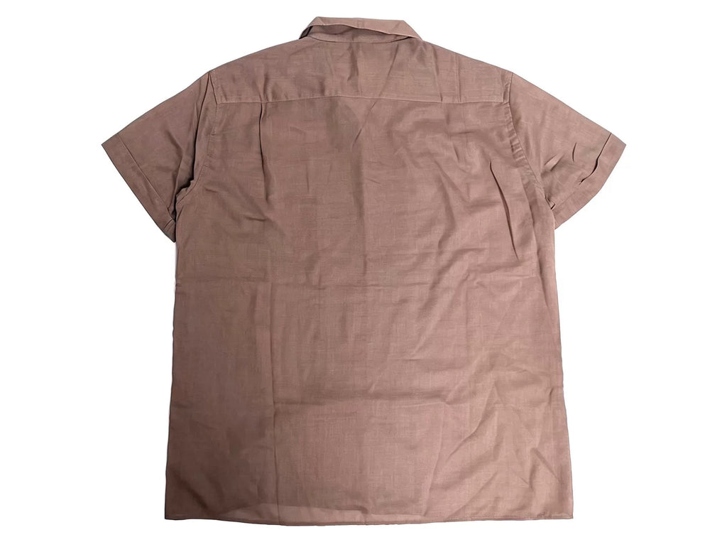 Yohji Yamamoto Pour Homme Mainline Pink Wool Short Sleeve Shirt