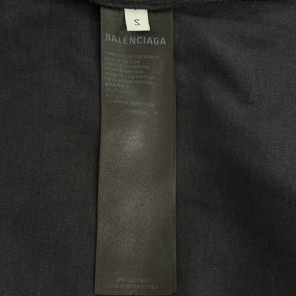 Balenciaga Washed Vintage Crystal Logo Short Sleeve T-Shirt
