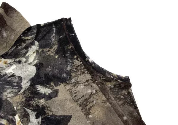 Jean Paul Gaultier Vintage Grey Patterned Mesh Top
